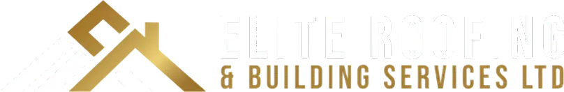 Elite Roofing & Building Services Ltd logo in white, footer